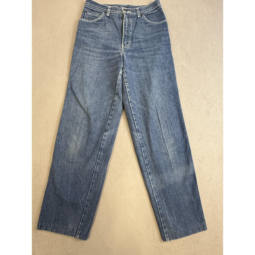BB Blues Jeans Womens 13 Blue 100% Cotton High Rise Straight Leg Denim 90s Style